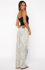Maeve Low Rise Wide Leg Jeans Sand Camouflage