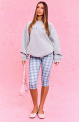 The Social Club Mirabelle Capri Pants Blue Plaid