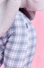 The Social Club Mirabelle Capri Pants Blue Plaid