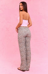 The Social Club Tanya Straight Leg Pants Leopard