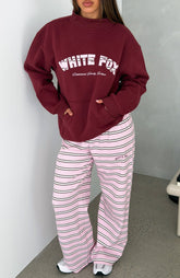 Be Good To Me Mock Neck Sweater Burgundy