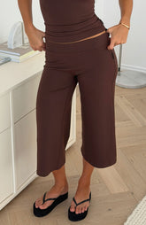 Can't Go Wrong Wide Leg Capri Chocolate