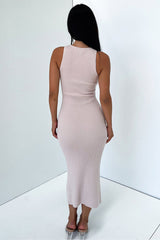 Geniva Midi Dress - Beige