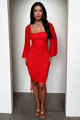 Lorde Midi Dress - Red