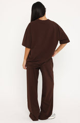 Luxurious Girl Track Pants Chocolate