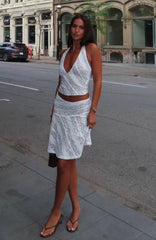 Gelato Girl Midi Skirt Off White