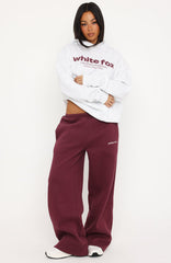 Made Up My Mind Wide Leg Sweatpants Burgundy