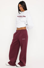 Made Up My Mind Wide Leg Sweatpants Burgundy