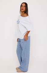 Professional Napper Pyjama Pants Light Blue/Blue Gingham