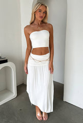 Rosalia Strapless Top - White