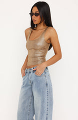Simple Attraction Tank Top Bronze