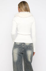 All Bundled Up Knit Cardigan Snow White