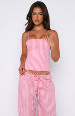 Born To Glow Bustier Pink Stripe