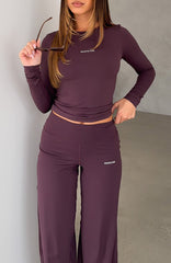 Core Strengths Long Sleeve Baby Tee Plum