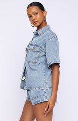 Denim Daydream Shorts Mid Blue Wash