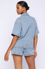 Denim Daydream Shorts Mid Blue Wash