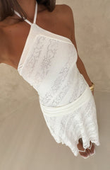 Don't Let Me Go Midi Dress White