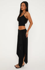 Free All Night Midi Skirt Black