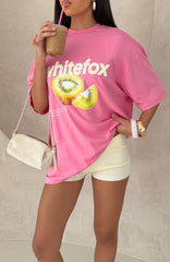 Lots To Go Over Oversized Tee Pink