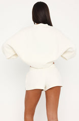 Release 15 Janie Oversized Drop Shoulder Sweater Off White