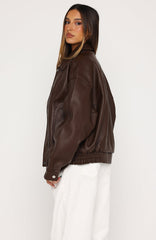 Retrograde PU Jacket Chocolate