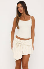 Seeing Eye To Eye Tank Top White/Beige Stripe