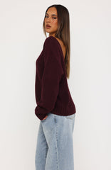 Softer Love Knit Sweater Merlot