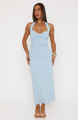 Sweet Glow Midi Dress Baby Blue