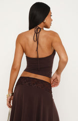 Cool Chaos Halter Top Chocolate