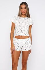 Dreamy Pyjama Shorts Ditsy Blues