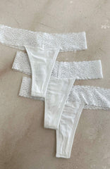 To Hold You 3-Pack Underwear Set White