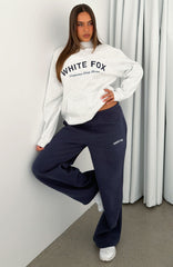 Found It Out Wide Leg Sweatpants Navy
