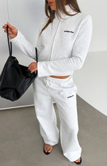 Not Changing Wide Leg Sweatpants Grey Marle