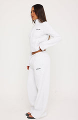 Not Changing Wide Leg Sweatpants Grey Marle