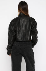 Changing Faces PU Jacket Black