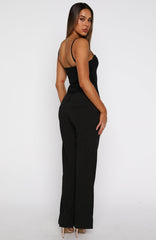 Claim You As Mine Pants Black Pinstripe