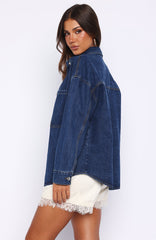 Freedom Of Love Denim Shirt Dark Blue Wash