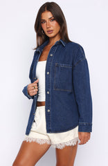 Freedom Of Love Denim Shirt Dark Blue Wash