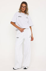 Never Missed Wide Leg Sweatpants Grey Marle