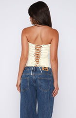 Summer Love Strapless Bustier Lemon